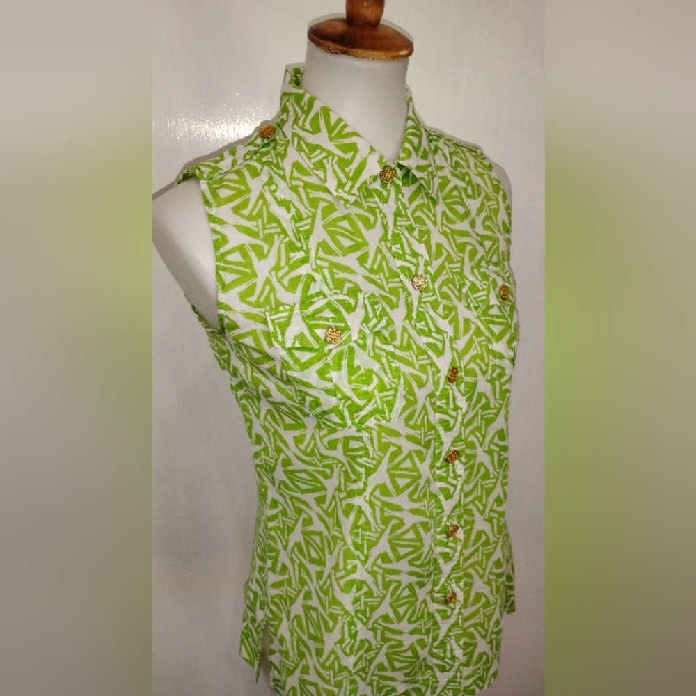 GIRAFFE COTTON PRINT BLOUSE